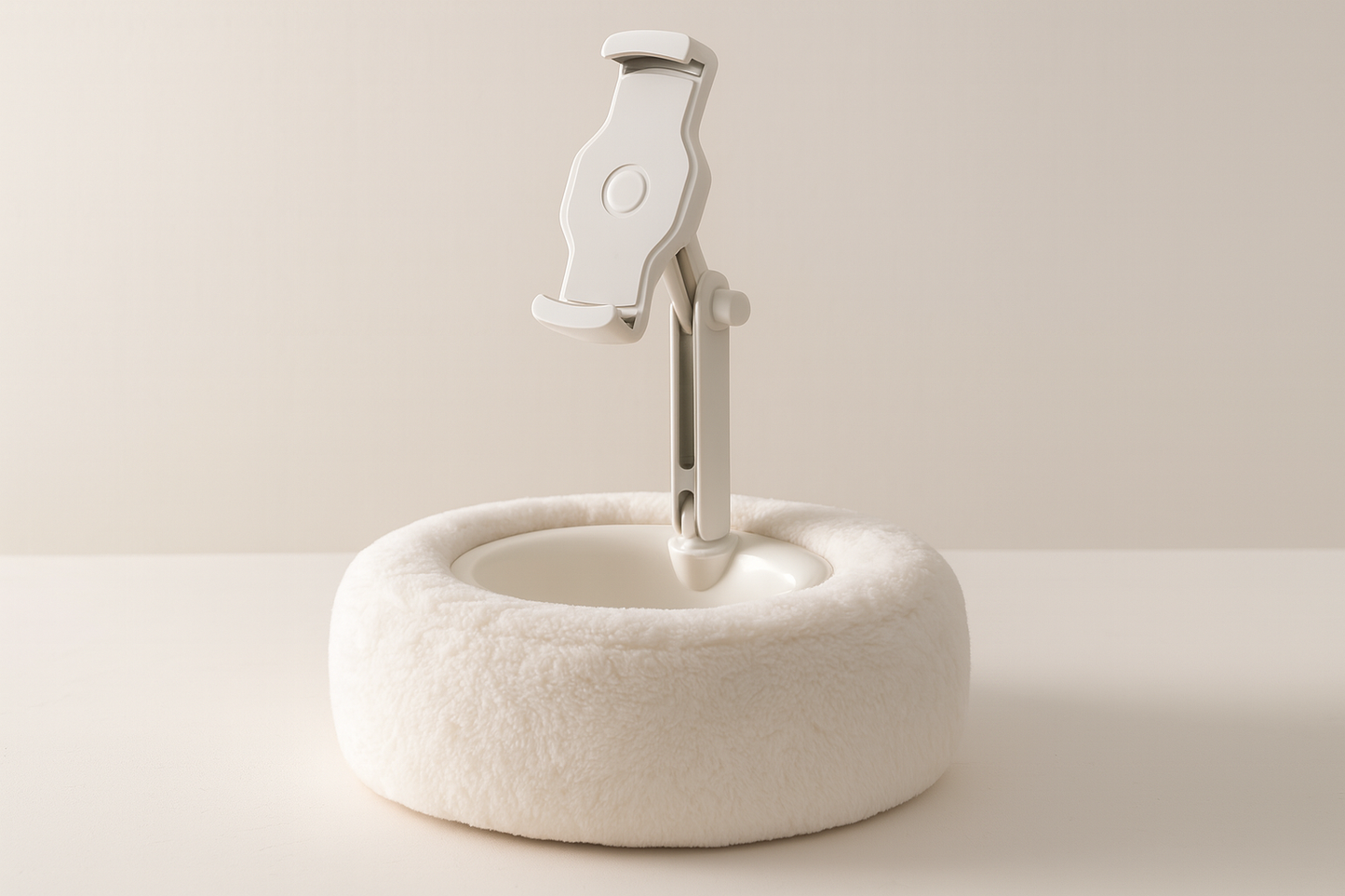 Bol avec support téléphone blanc