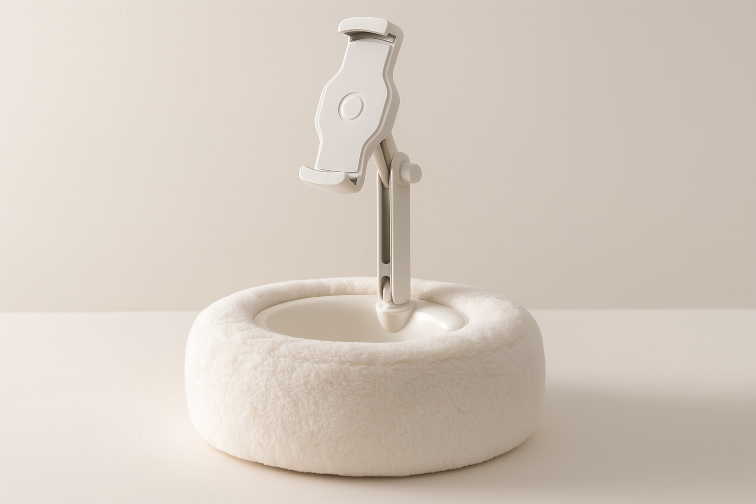 Bol avec support téléphone blanc