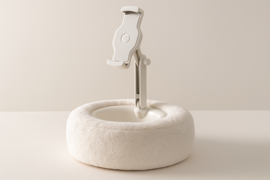 Bol avec support téléphone blanc